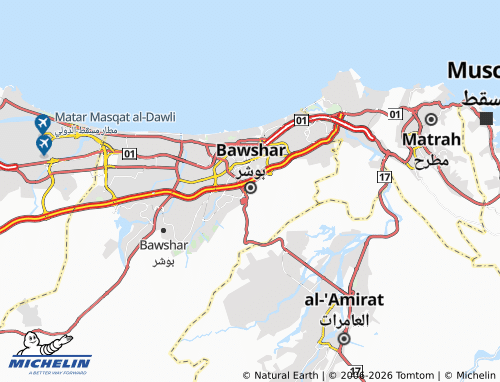Mappa MICHELIN al-Khaweer al-Janoubiyyah - ViaMichelin