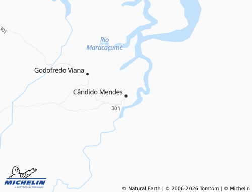 Kaart MICHELIN Cândido Mendes - ViaMichelin