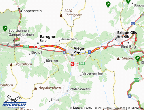 Mappa MICHELIN Visp - ViaMichelin