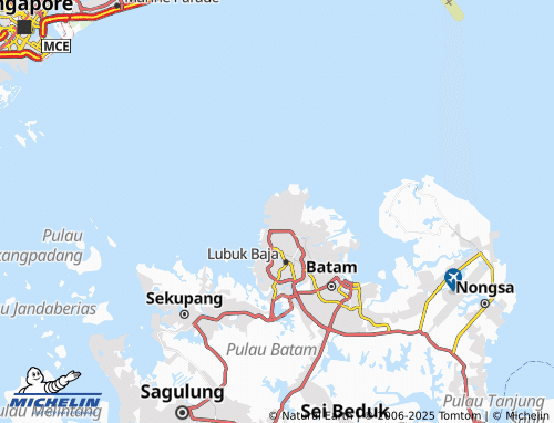 MICHELIN Batu Merah map - ViaMichelin