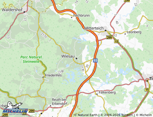 Mappa MICHELIN Wiesau - ViaMichelin