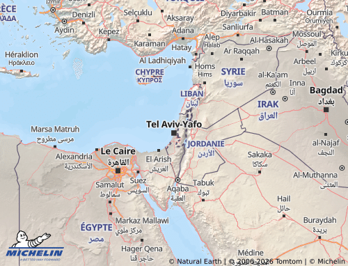 MICHELIN Israel map - ViaMichelin