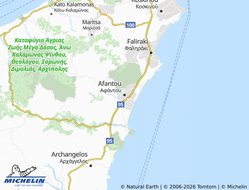 Carte MICHELIN Afantou - ViaMichelin