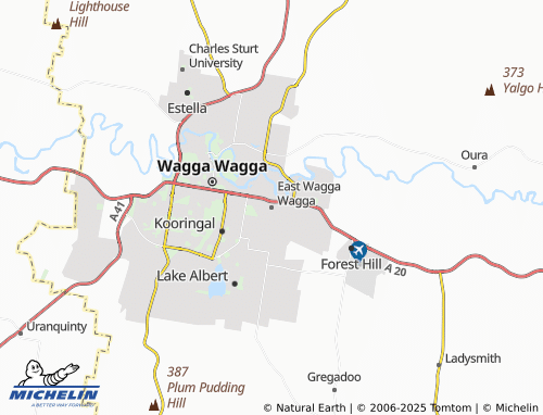MICHELIN East Wagga Wagga map - ViaMichelin