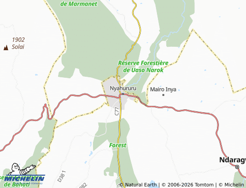 MICHELIN Nyahururu map - ViaMichelin