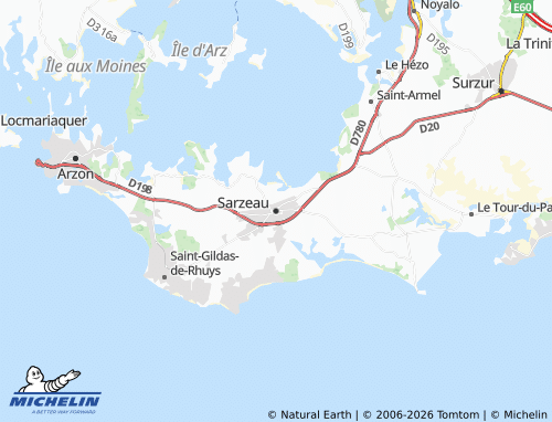 Mappa MICHELIN Sarzeau - ViaMichelin
