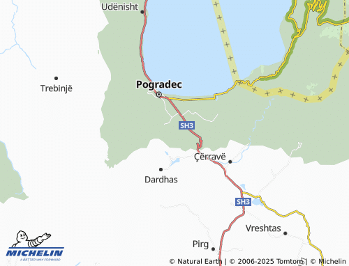 MICHELIN Gështenjas map - ViaMichelin
