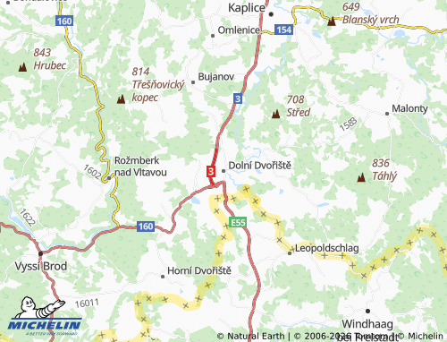 MICHELIN Dolní Dvořiště map - ViaMichelin