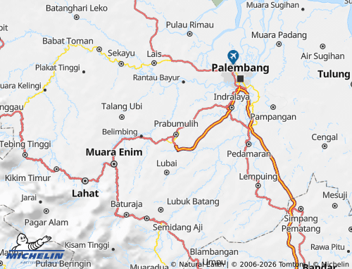 Mapa MICHELIN Prabumulih - ViaMichelin