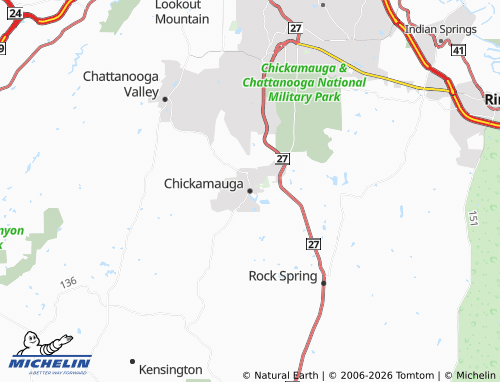 Mapa MICHELIN Chickamauga - ViaMichelin