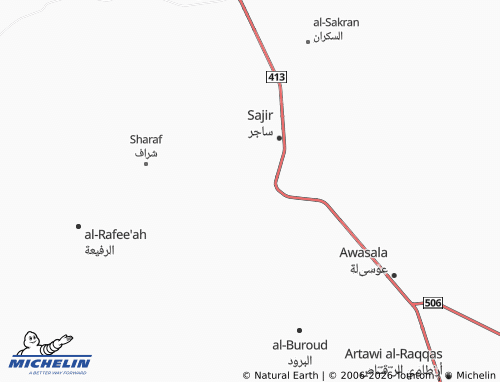 MICHELIN Um Salim map - ViaMichelin