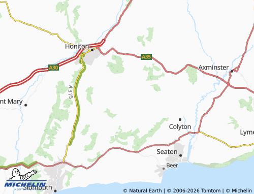 Carte MICHELIN Northleigh - ViaMichelin