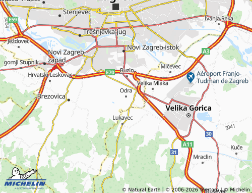 MICHELIN-Landkarte Odra - ViaMichelin