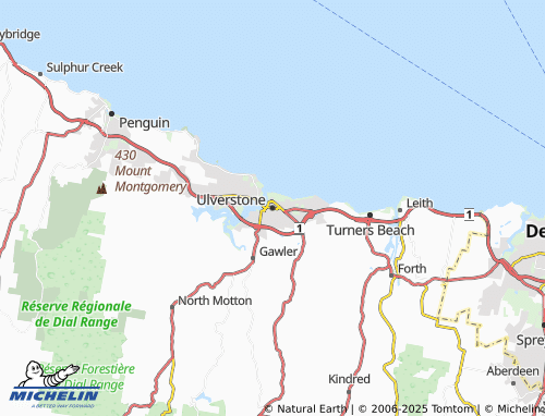 MICHELIN Ulverstone map - ViaMichelin