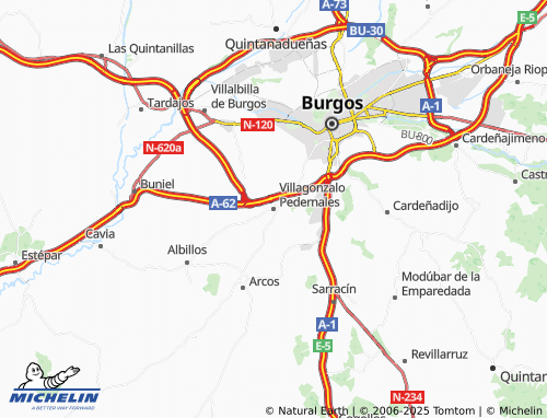 MICHELIN Villagonzalo Pedernales map - ViaMichelin
