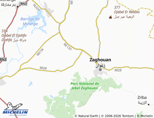 Mapa MICHELIN Zaghwan Miqrin - ViaMichelin