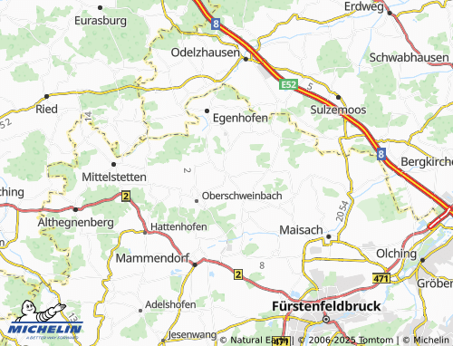 Mapa MICHELIN Unterschweinbach - ViaMichelin