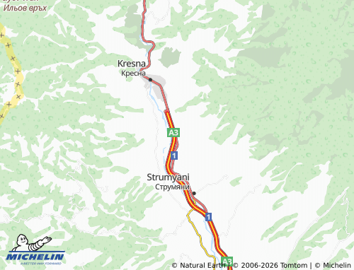 Mappa MICHELIN Dolna Gradeshnitsa - ViaMichelin