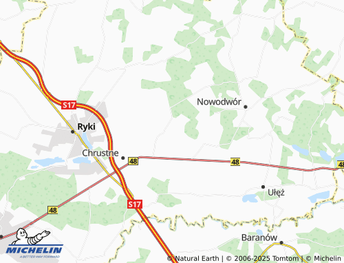 MICHELIN Nowy Bazanów map - ViaMichelin