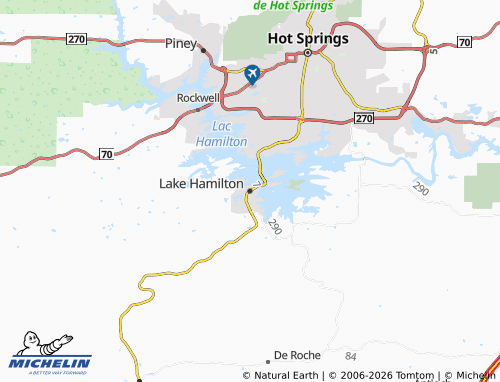 Carte MICHELIN Lake Hamilton - ViaMichelin