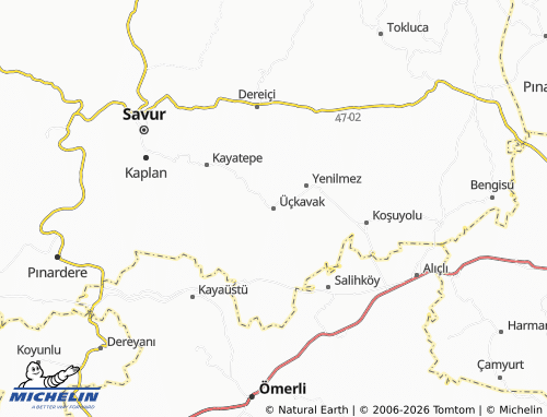 MICHELIN Üçkavak map - ViaMichelin
