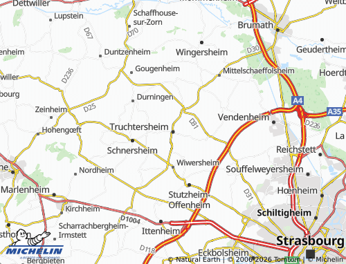 MICHELIN Truchtersheim map - ViaMichelin