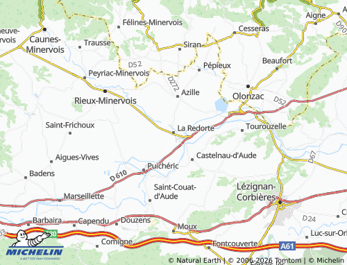 MICHELIN La Redorte map - ViaMichelin