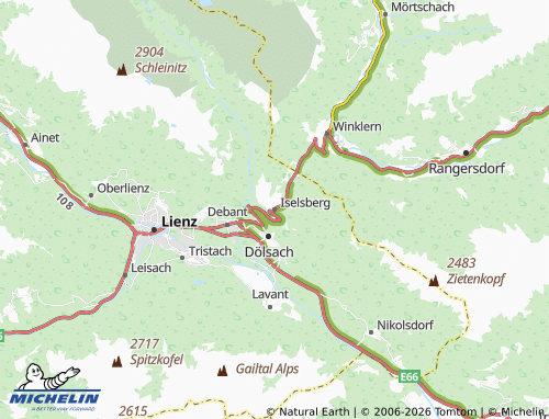 Carte MICHELIN Iselsberg-Stronach - ViaMichelin