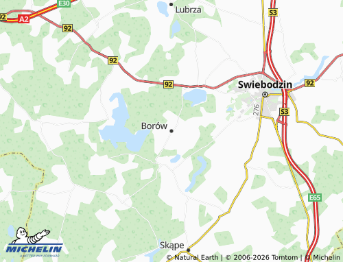 MICHELIN-Landkarte Borów - ViaMichelin