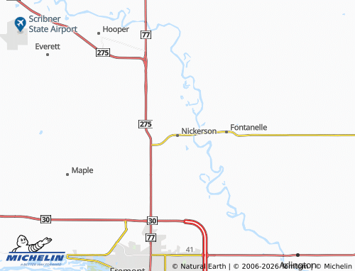 Mapa MICHELIN Nickerson - ViaMichelin