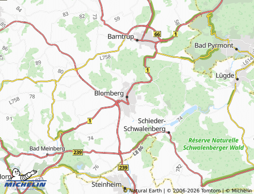 MICHELIN Blomberg map - ViaMichelin