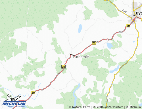 MICHELIN Tuchomie map - ViaMichelin