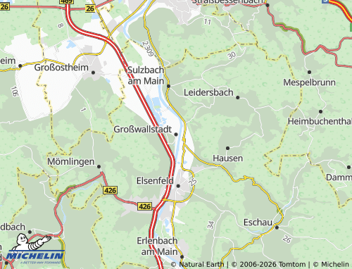 Mapa MICHELIN Großwallstadt - ViaMichelin