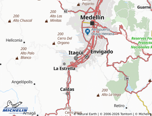 Carte MICHELIN Itagüí - ViaMichelin