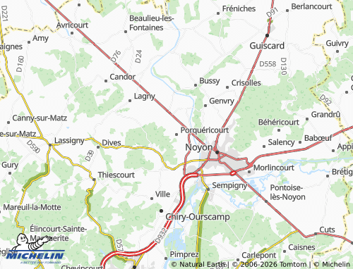 MICHELIN Porquéricourt map - ViaMichelin