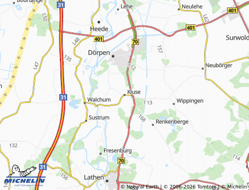MICHELIN Kluse map - ViaMichelin
