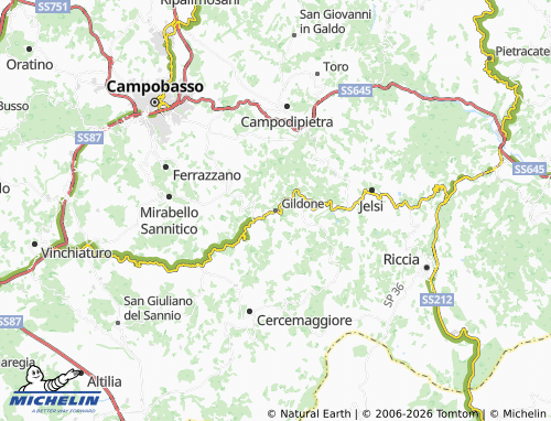 Mapa MICHELIN Gildone - ViaMichelin