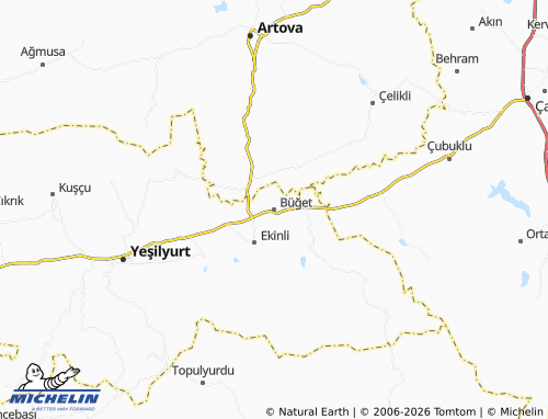 MICHELIN Büğet map - ViaMichelin