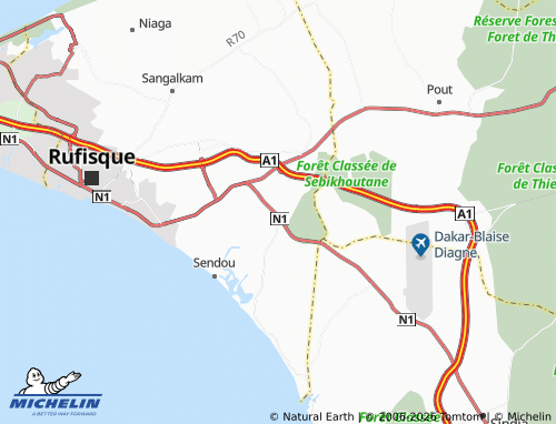 MICHELIN Dougar-Ouest map - ViaMichelin