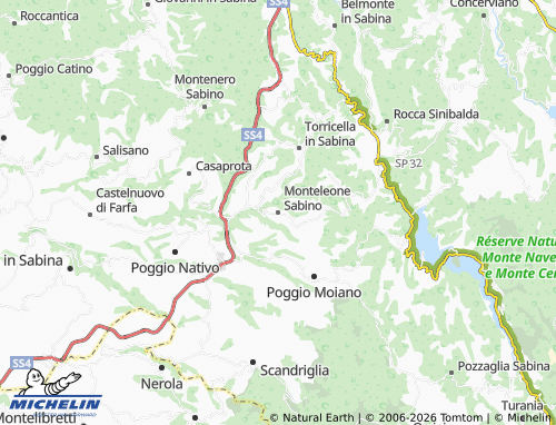 MICHELIN Monteleone Sabino map - ViaMichelin