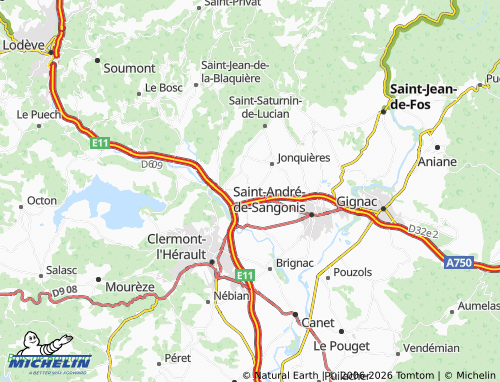 Mappa MICHELIN Saint-Félix-de-Lodez - ViaMichelin