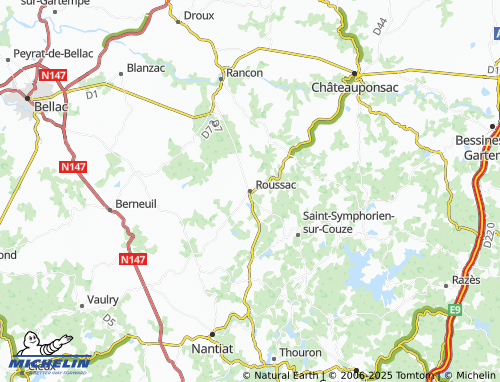 MICHELIN-Landkarte Roussac - ViaMichelin