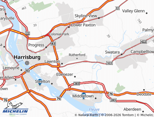 Mappa MICHELIN Rutherford - ViaMichelin