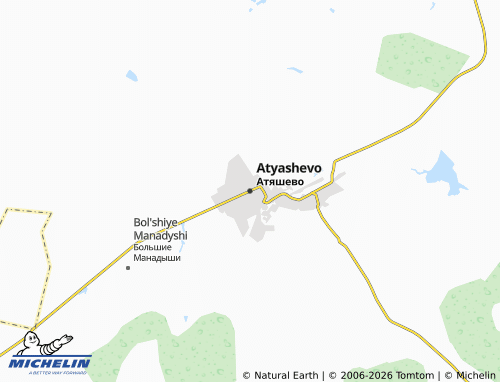 MICHELIN-Landkarte Atyashevo - ViaMichelin