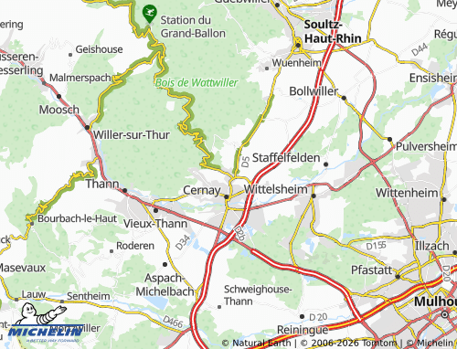 Mapa MICHELIN Uffholtz - ViaMichelin