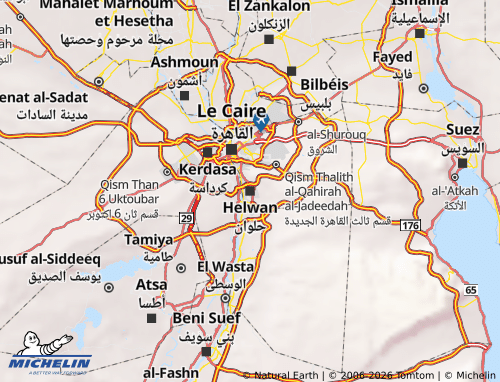 Carte MICHELIN Helwan - ViaMichelin