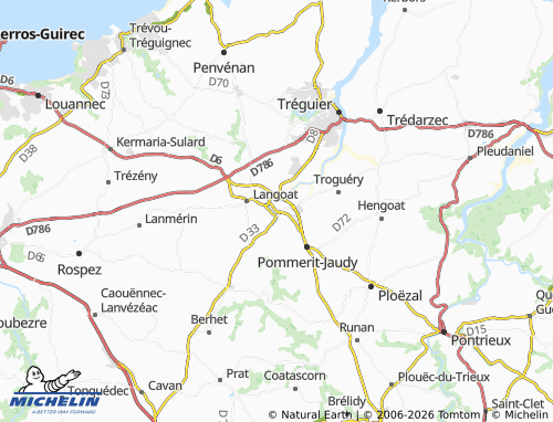 Mapa MICHELIN La Roche-Derrien - ViaMichelin