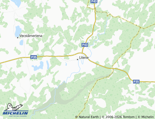 Mapa MICHELIN Litenes pagasts - ViaMichelin