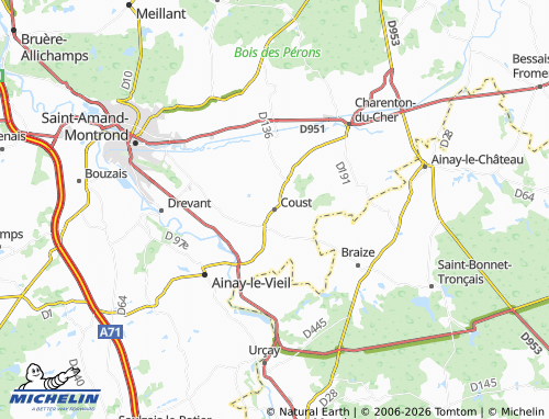 Mapa MICHELIN Coust - ViaMichelin