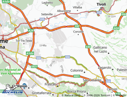 MICHELIN Lago Regillo map - ViaMichelin
